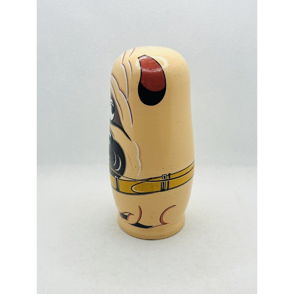 4 Piece Wooden Russian Nesting Dolls Cute Dogs Theme Set of 4 - Picture 3 of 8